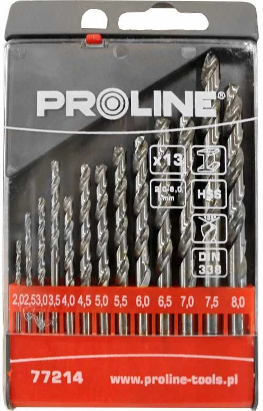 Grąžtas Metalo gręžimo rinkinys HSS-G 2-8 mm 13gb Proline
