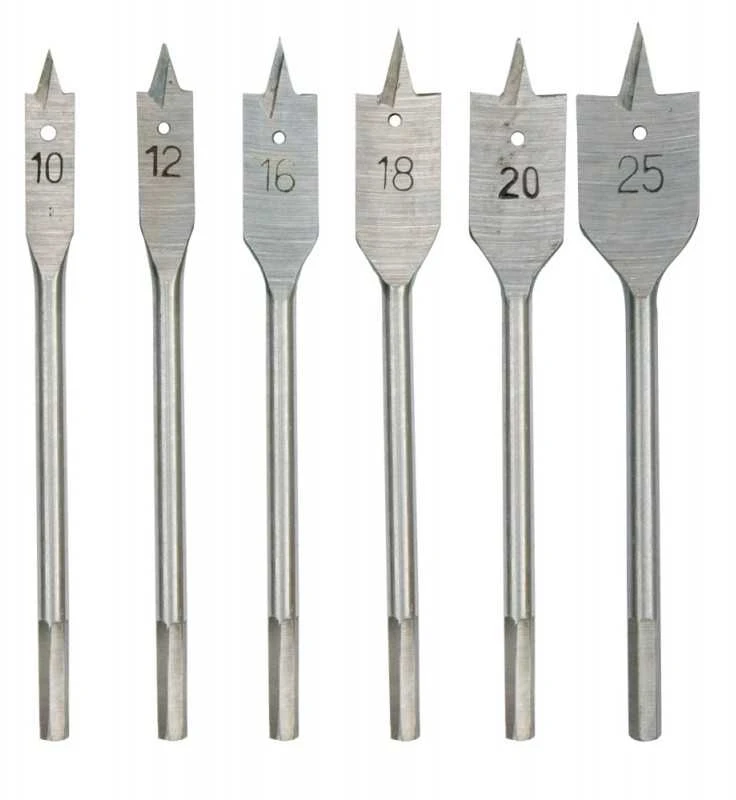 Grąžtas VOREL veleno grąžtų rinkinys, 6 vnt., 10–25 mm, 22500