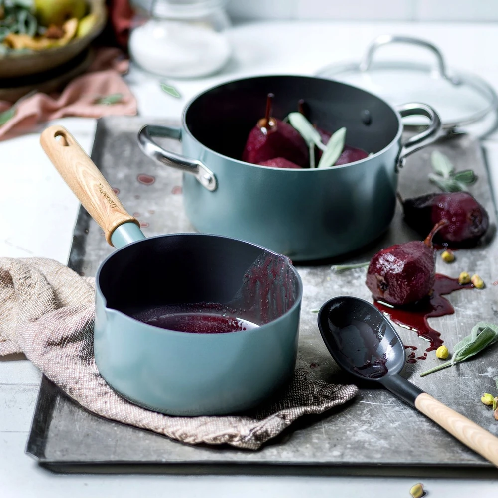 Green Pan Žalias Pan GreenPan Mayflower rondel mały garnek 16cm 1,5l indukcija gaz ceramiczny