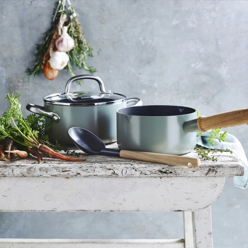 Green Pan Žalias Pan GreenPan Mayflower rondel mały garnek 16cm 1,5l indukcija gaz ceramiczny