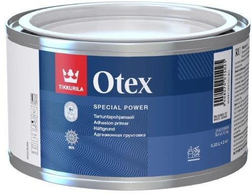 Greitai džiūstantis adhezinis gruntas TIKKURILA OTEX, visiškai matinis, baltos sp., AP bazė, 900 ml