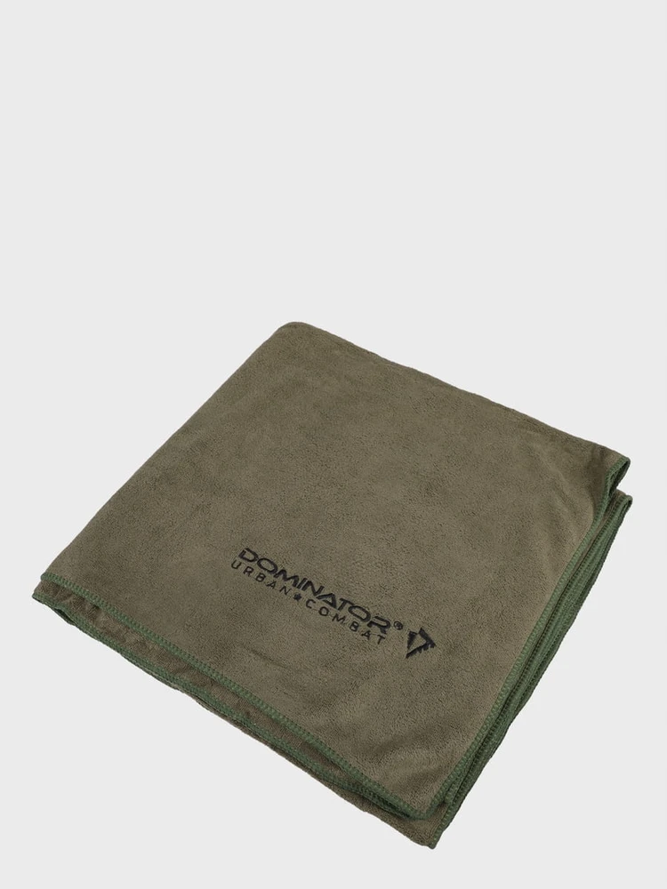Greitai džiūstantis turistinis rankšluostis, Dominator Urban Combat, žalias, 70x140, su tinkleliu dėklu