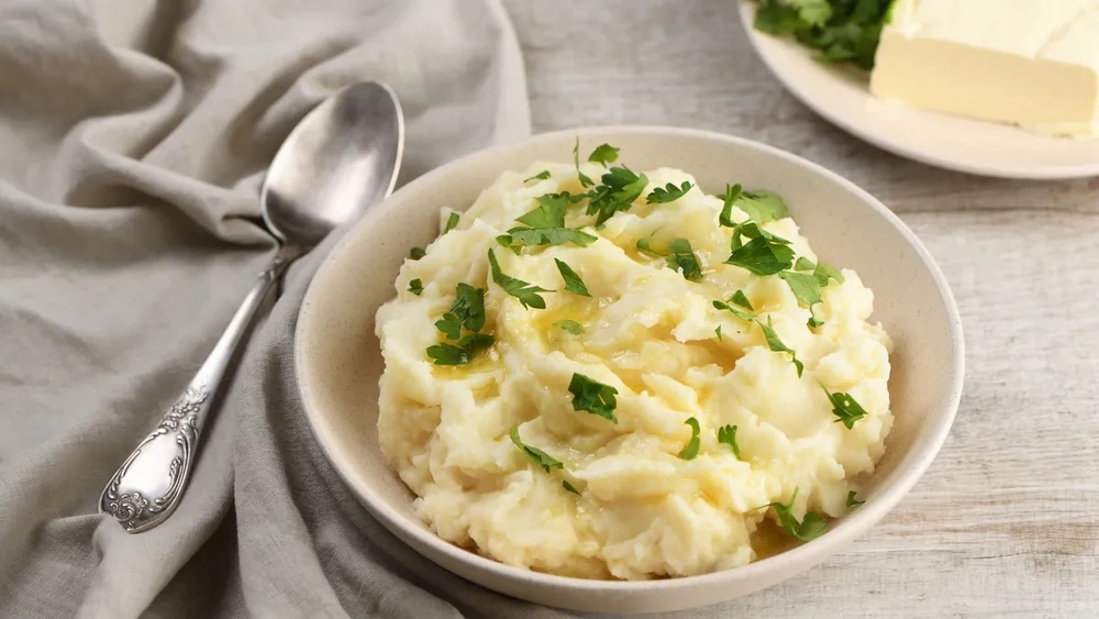 Greitai paruošta bulvių košė, veganiška 12 porcijų Piure Vokietija