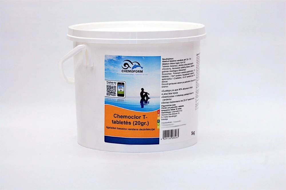 Chemoform Greito tirpimo chloras Chemoclor T- tabletės (20g), 5kg