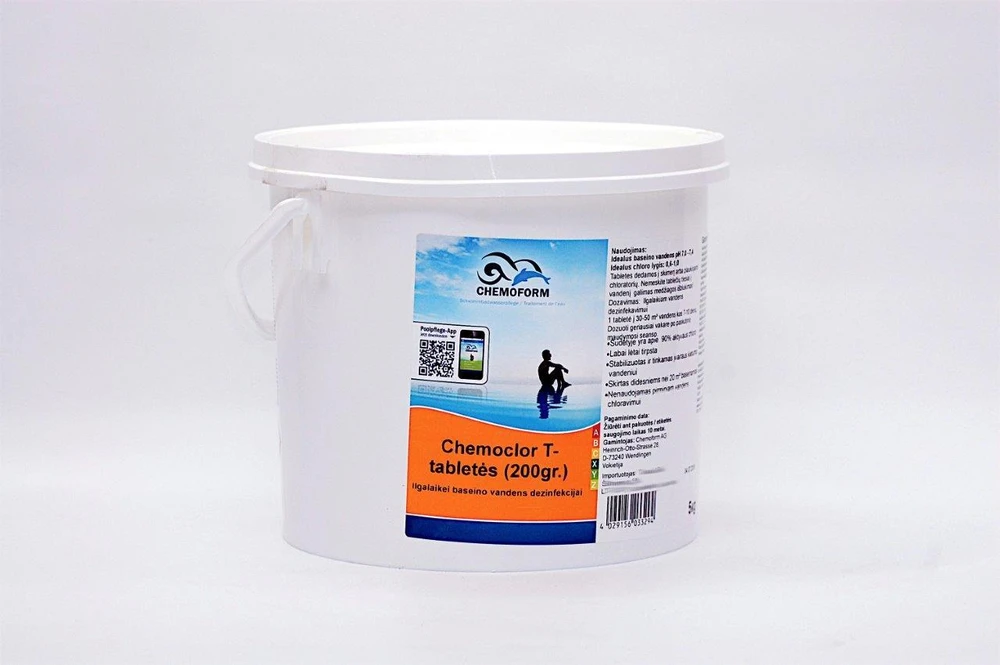 Chemoform Greito tirpimo chloras Chemoclor T- tabletės (20g), 5kg