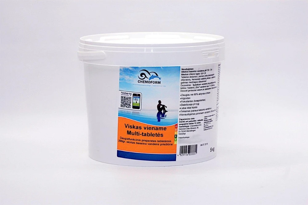 Chemoform Greito tirpimo chloras Chemoclor T- tabletės (20g), 5kg