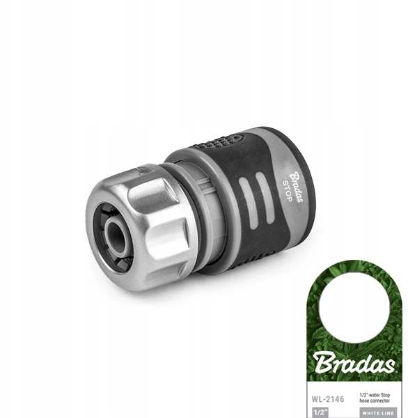 Bradas Sujungimas laistymo žarnai GSV x 13mm (½") su STOP funkcija