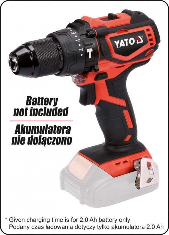Smūginis suktuvas-gręžtuvas Yato YT-82797; 18 V (be akumuliatoriaus ir pakrovėjo)
