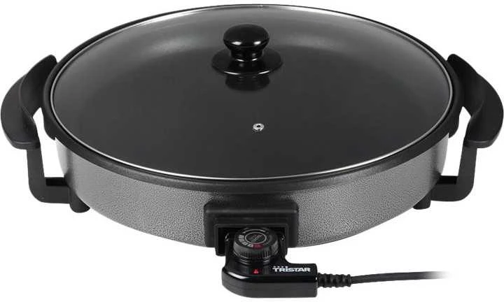 Tristar | Daugiafunkcinė grilio keptuvė | PZ-2964 | Skersmuo 40 cm | Grilis | 1500 W | Komplekte dangtelis | Fiksuota rankena | Juodas