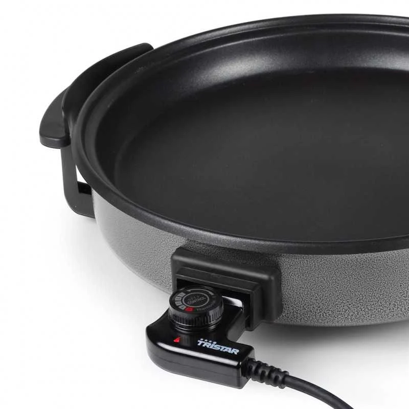 Tristar | Daugiafunkcinė grilio keptuvė | PZ-2964 | Skersmuo 40 cm | Grilis | 1500 W | Komplekte dangtelis | Fiksuota rankena | Juodas