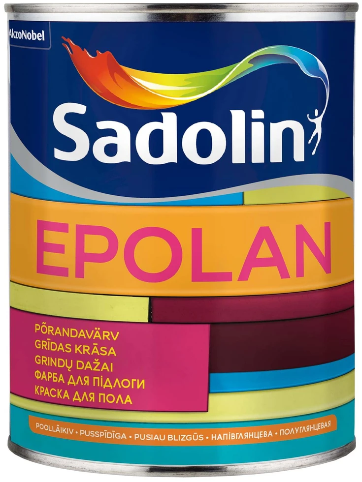 Grindų dažai SADOLIN EPOLAN, pusiau blizgūs, baltos sp., BW bazė, 5 l