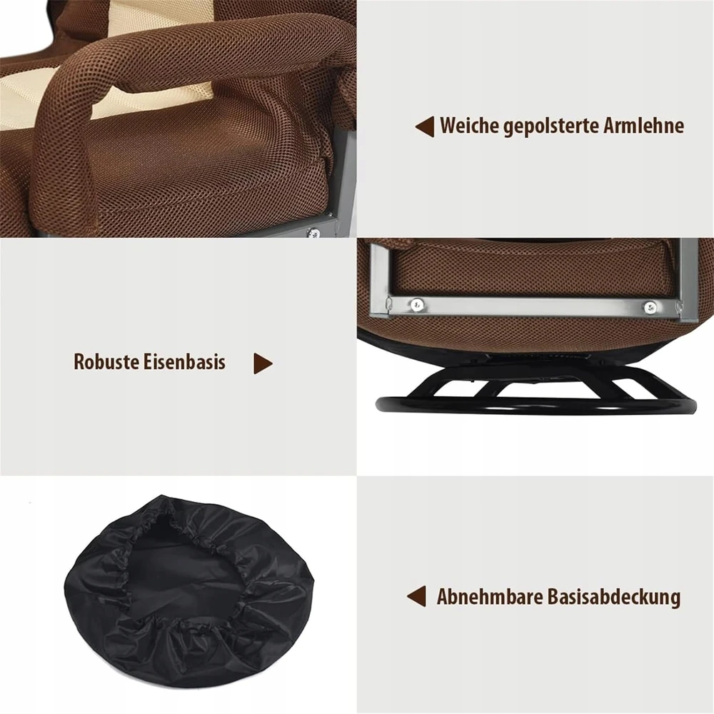 Grindų kėdė Svetainės sofa Pasukamas fotelis Reguliuojamas minkštasuolis