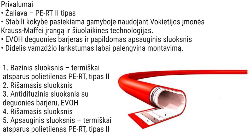 Vamzdis grindų šildymui Gallaplast 16X2 PE-RT EVOH 240m