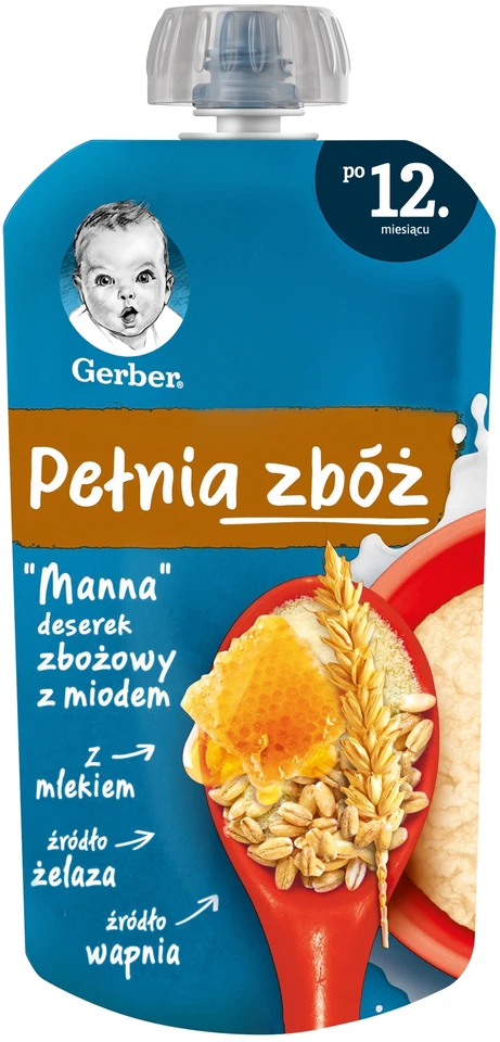 Grūdų desertas Gerber Manna su medumi po 12 mėnesio 110g