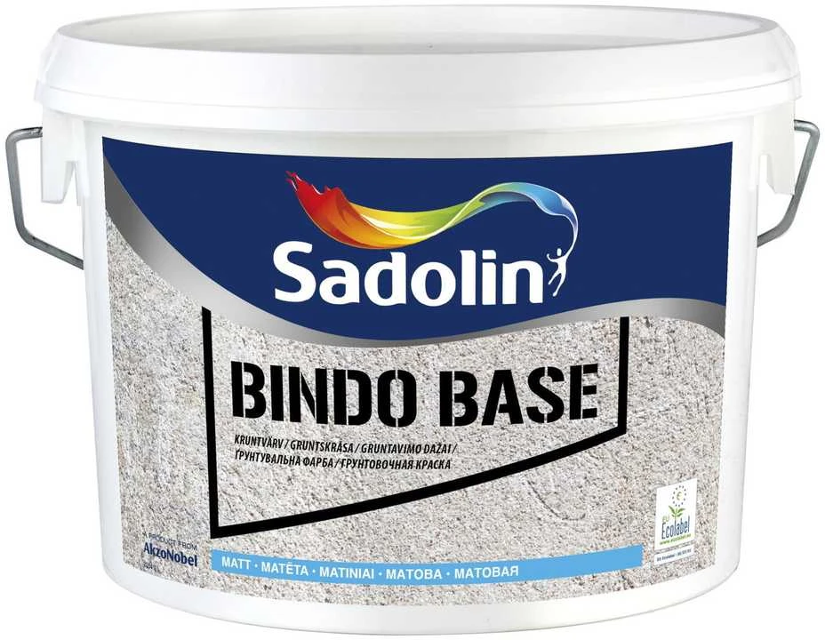 Gruntavimo dažai SADOLIN BINDO BASE, matiniai, baltos sp., 2,5 l