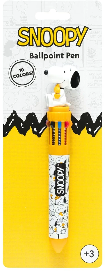 Grupoerik Snoopy - 10-color automatic ballpoint pen with a 3D figure from the Lazy Days collection