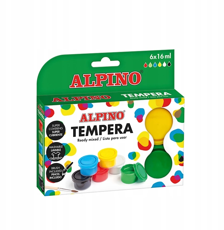 Guašas ALPINO 6 x 16ml+teptukas