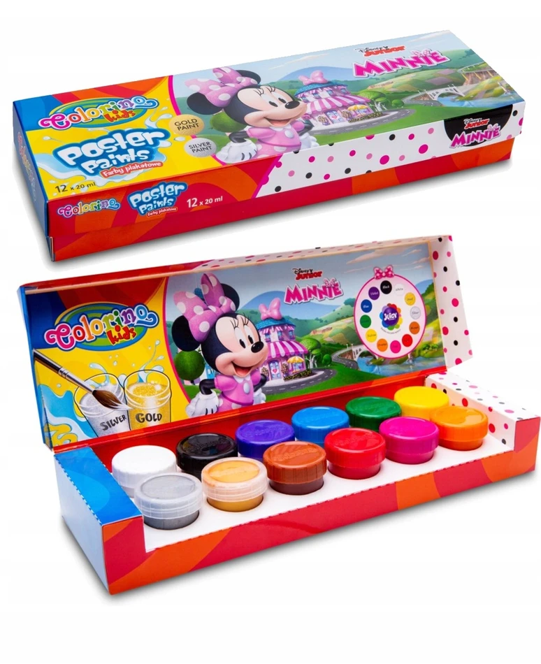 Colorino Guašas Disney Junior Minnie, 12 spalvų 20ml