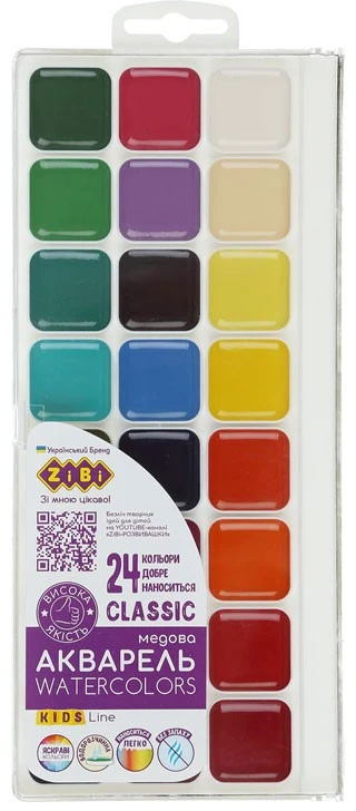 Dažai guašas Zibi Classic Kids, 320 ml, 16 vnt.