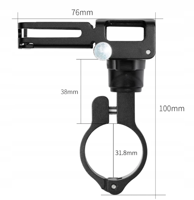 Gub P20 Aliuminio Dviratininko Telefono Laikiklis, Pilkas