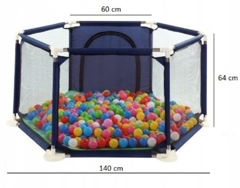 Gugu Bobas Playpen Playground Sausas krepšinio baseinas su originaliu krepšiu