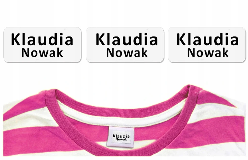 GuguBay ETIKETĖS LIPDUKĖS DRABUŽIAMS SU VARDŲ LIPDUOTI VARDAI LAPUDĖLIS LAIKYMAS