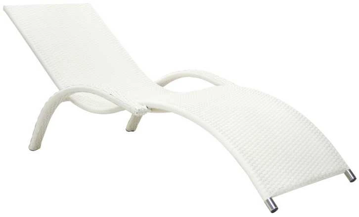 Home4You Gultas MERIDIAN, 180x75xH73cm, rėmas: aliumininis su plastikinių vytelių apdaila, spalva: balta
