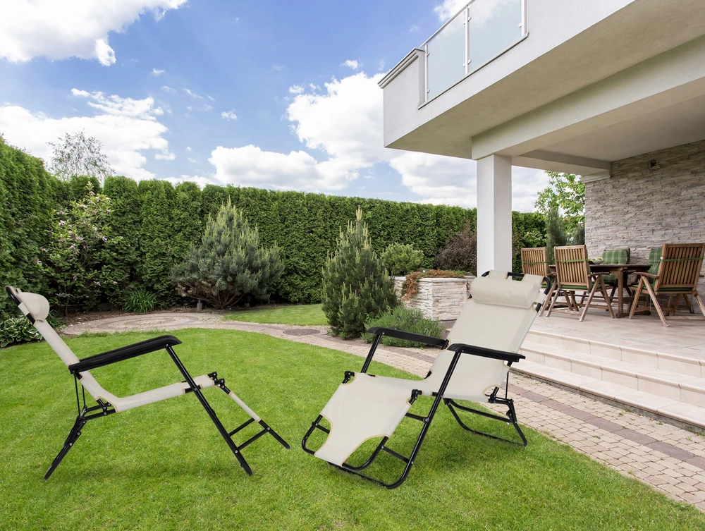 ModernHome Sodo gultas su atlošu galvai, Smėlio spalvos