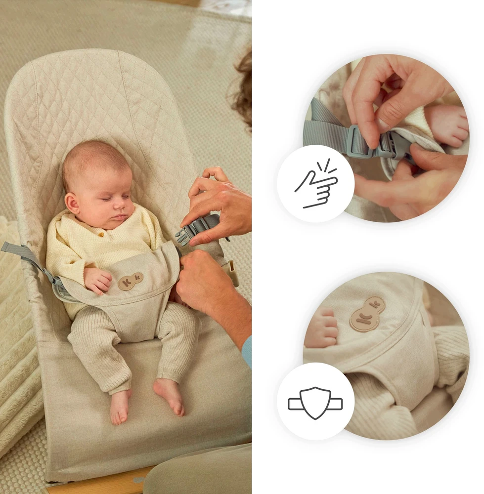 Gultukas-sūpynė Kinderkraft Mimi Pilkas