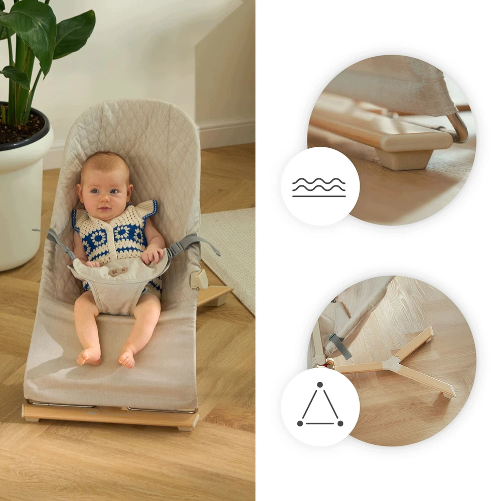 Gultukas-sūpynė Kinderkraft Mimi Pilkas