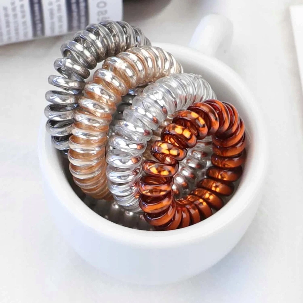 GUMĖS 16 Vnt. SPIRALINIAI PLASTIKINIAI PLAUKŲ KETELĖS, ILGUS, TEMPAMOS