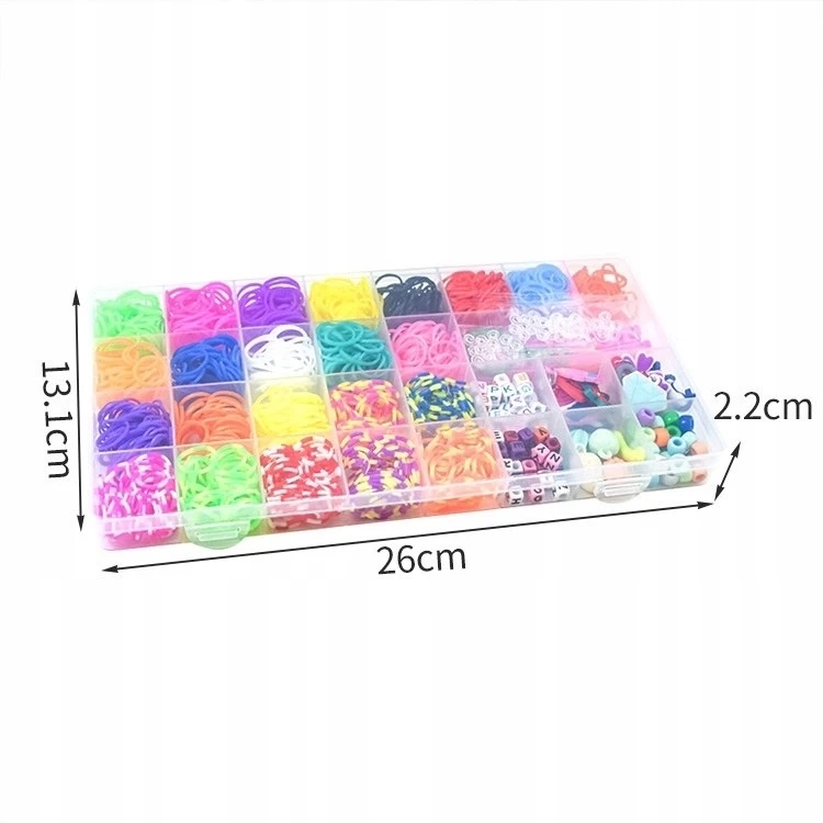 Guminės juostos apyrankėms gaminti Loom Bands DIY 1500 vnt. Box XXL komplektas