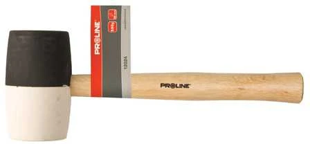 Proline Guminis plaktukas su medine rankena juodai baltas 580 g