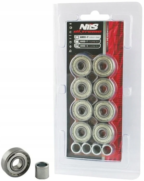 Guoliai riedučiams Nils Extreme ABEC 9, 8 vnt.