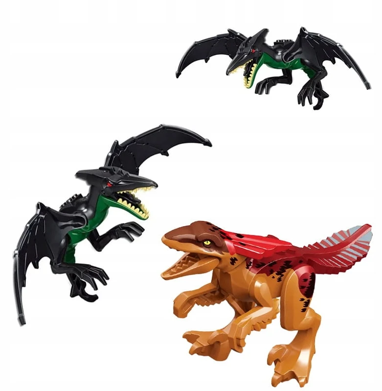 Habarri Konstruojamas Pterodaktilis Juodas Dinozauras Žaislas