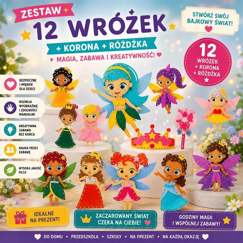 Habarri Kūrybinis siuvimo rinkinių rinkinys Išsiuvinėtas fėjų talismanas DIY 12 vnt