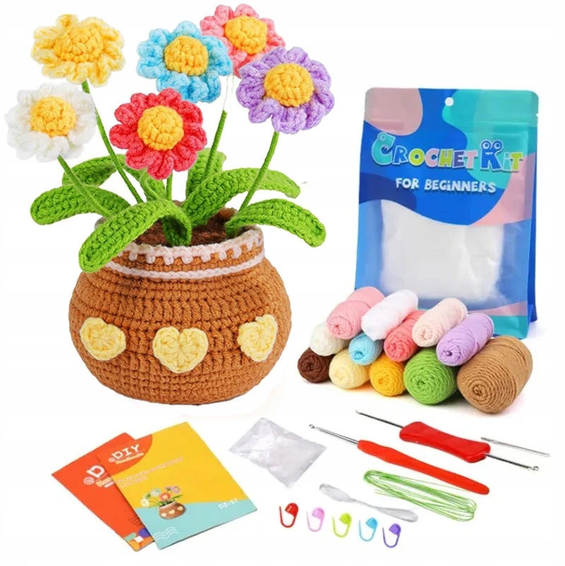 Habarri Nėrimo rinkinys Hobby Flowers Garden Spalvingi astrai
