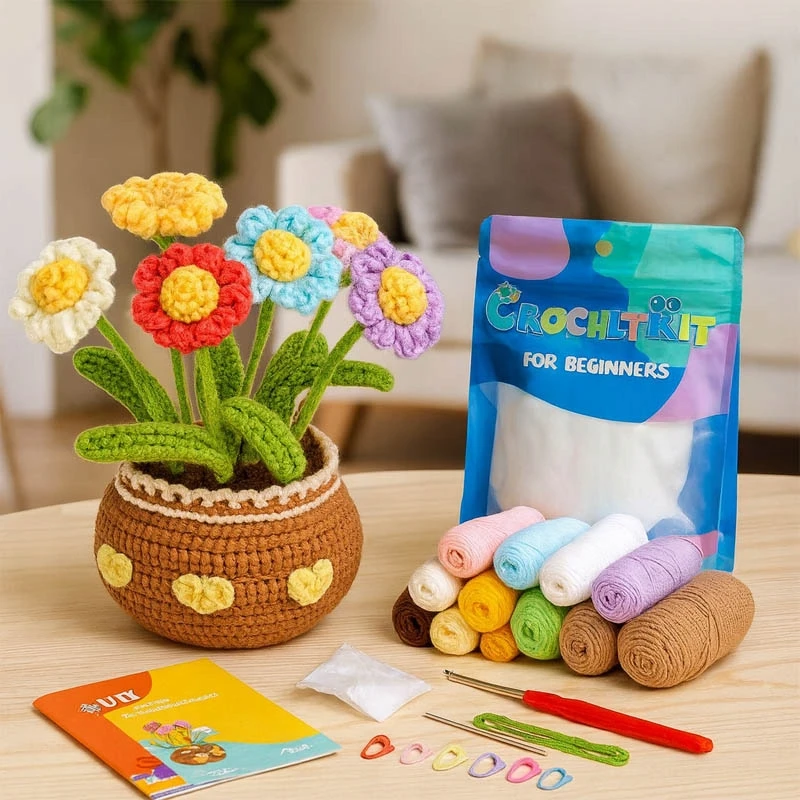 Habarri Nėrimo rinkinys Hobby Flowers Garden Spalvingi astrai