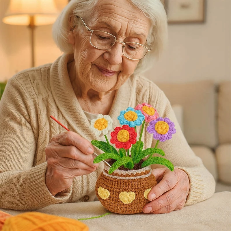Habarri Nėrimo rinkinys Hobby Flowers Garden Spalvingi astrai