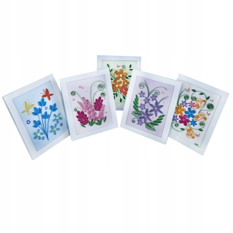 Habarri QUILLING Laukinė puokštė - Popierinės juostelės Paveikslų rėmeliai Creative DIY rinkinys