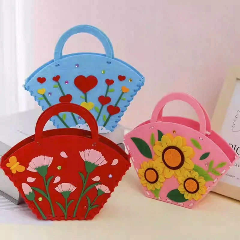 Habarri Rankdarbių rinkinys iš veltinio: rankinės, 4 vnt. Diy siuvimo rinkinys