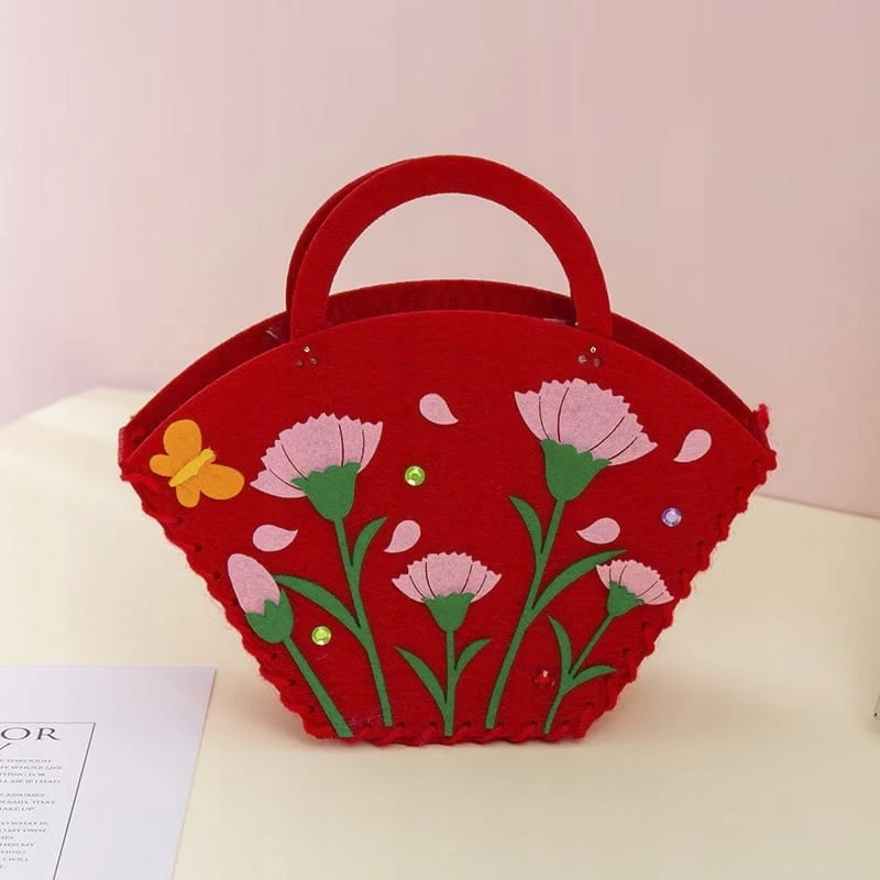 Habarri Rankdarbių rinkinys iš veltinio: rankinės, 4 vnt. Diy siuvimo rinkinys