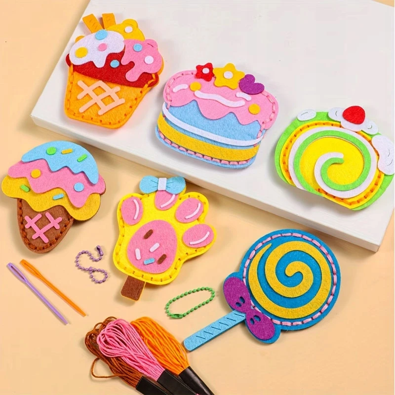 Habarri SALDAINIAI Szyciaki Candy veltinio siuvimo rinkinys DIY pakabukai - 8 vnt