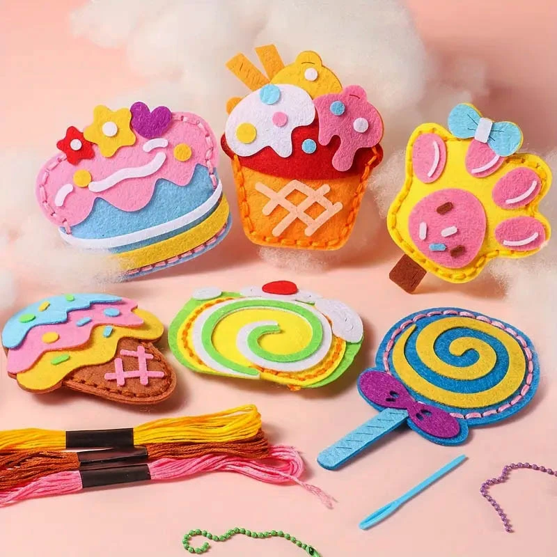 Habarri SALDAINIAI Szyciaki Candy veltinio siuvimo rinkinys DIY pakabukai - 8 vnt