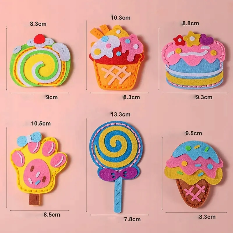 Habarri SALDAINIAI Szyciaki Candy veltinio siuvimo rinkinys DIY pakabukai - 8 vnt