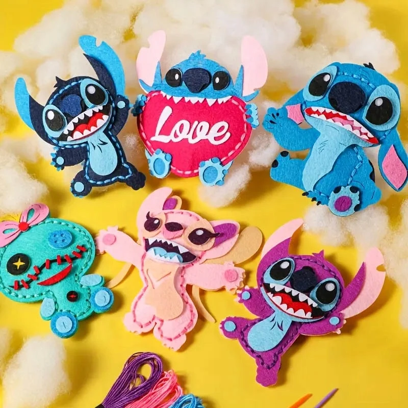 Habarri STITCH - veltinio siuvimo rinkinys "pasidaryk pats" pakabukams - 6 elementai