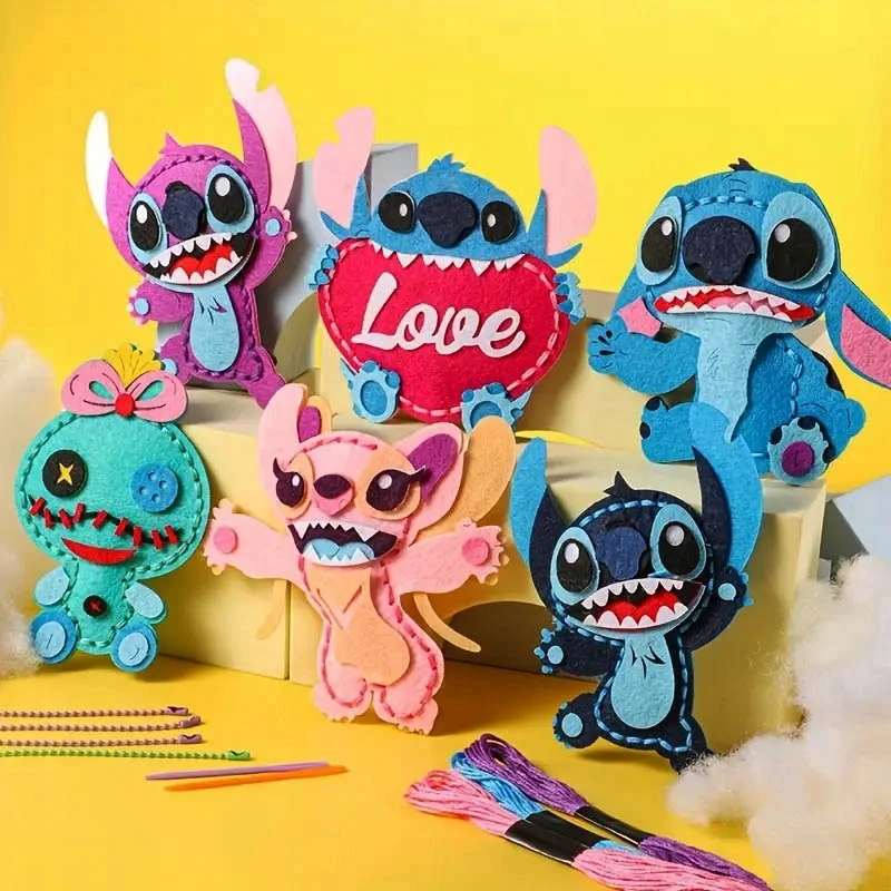 Habarri STITCH - veltinio siuvimo rinkinys "pasidaryk pats" pakabukams - 6 elementai