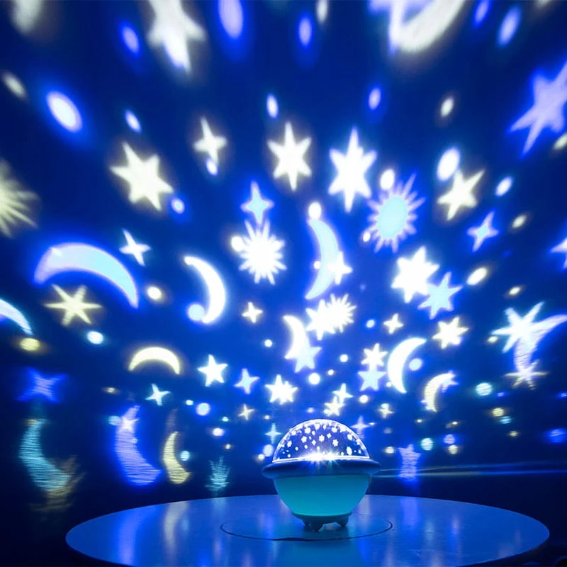 Habarri Vaikiškas naktinis dangaus ir žvaigždžių projektorius UFO rožinės spalvos