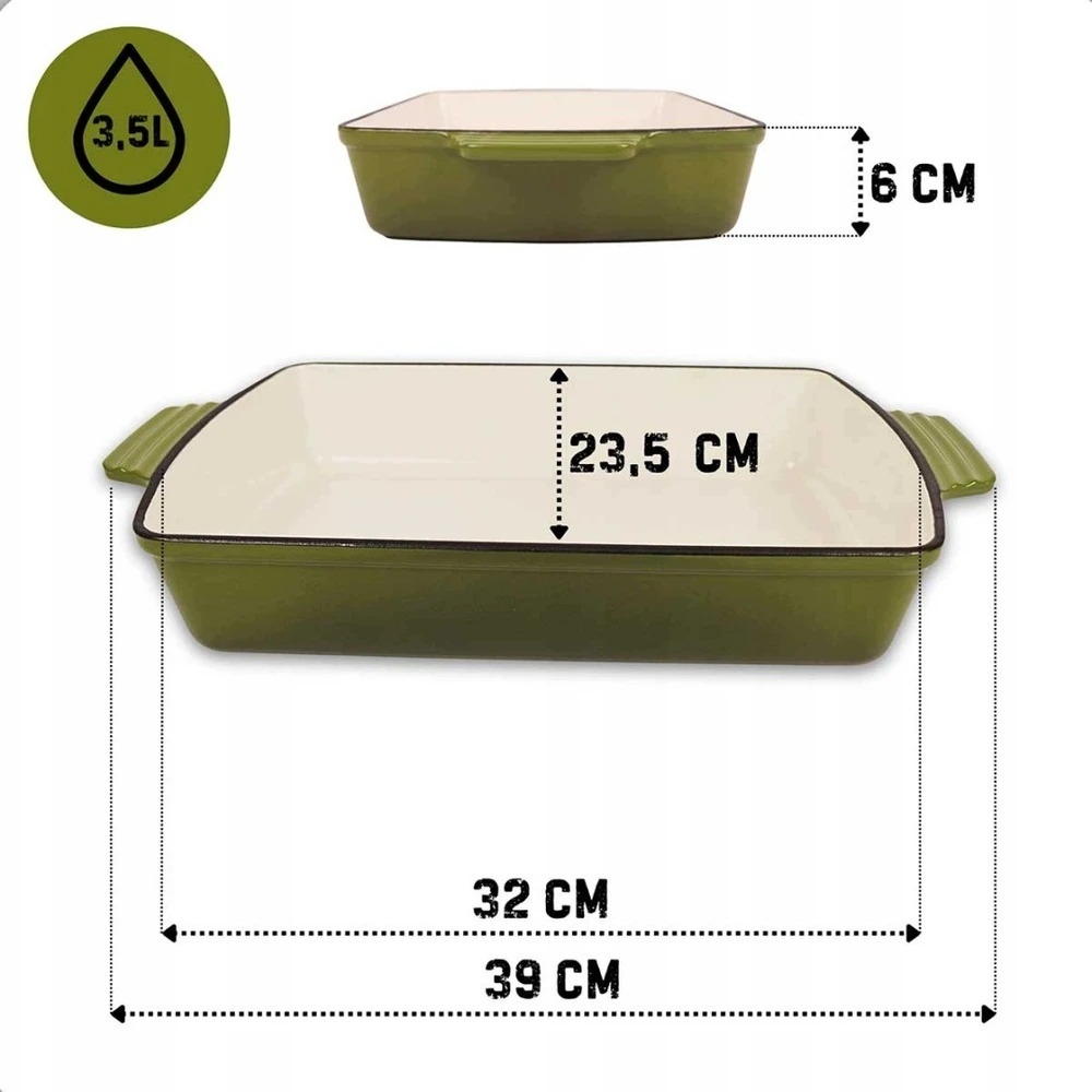 HAGE Ketaus keptuvė - ALYVUOGĖS - EMALIS - 32x23,5cm - 3,5L