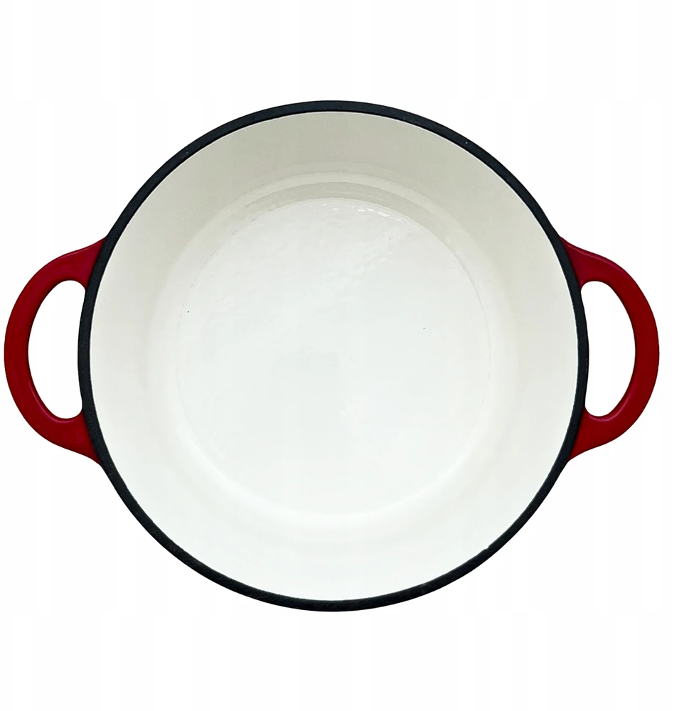 HAGE Ketaus puodas, emaliuotas, 3 l, dangtis 22 cm, raudonas, indukcinė orkaitė